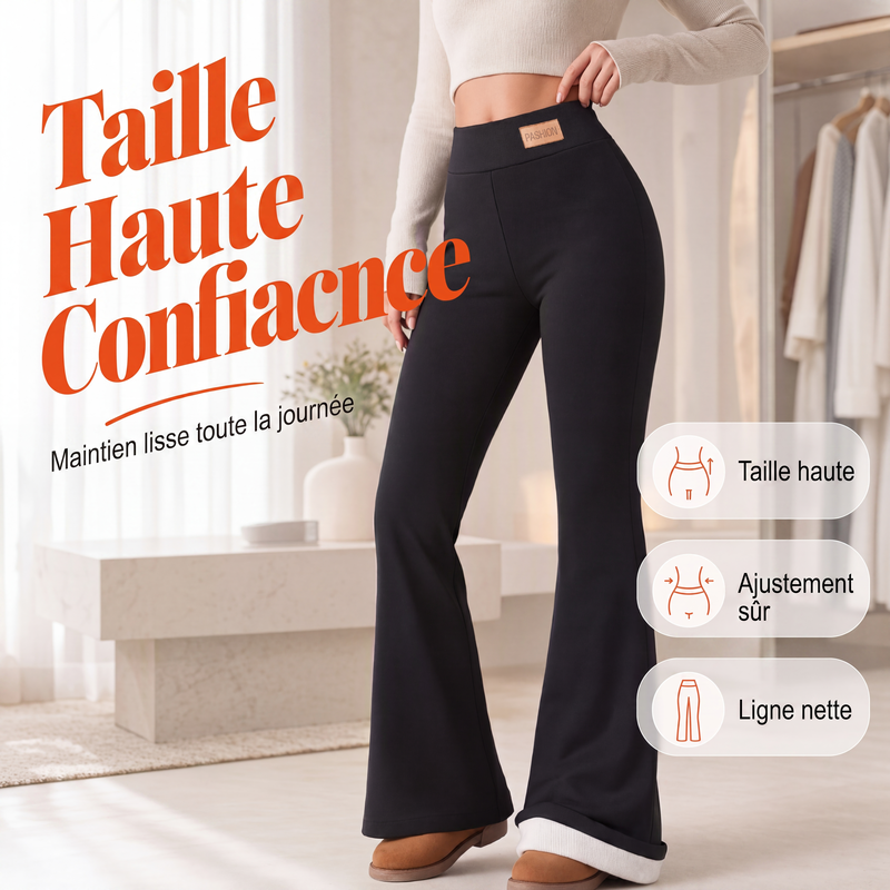 ⏳Liquidation totale⏳Legging évasé doublé de peluche pour femme