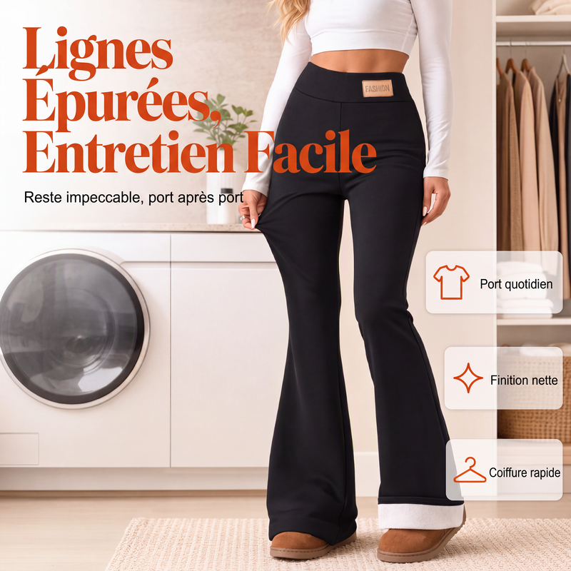 ⏳Liquidation totale⏳Legging évasé doublé de peluche pour femme
